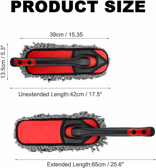 HARFINGTON Car Duster Brush Exterior Scratch Free Car Cleaning Brush High-Density Soft Auto Detailing Tool with Extendable Handle for Cars SUV Trucks Motorcycle Home Cleaning