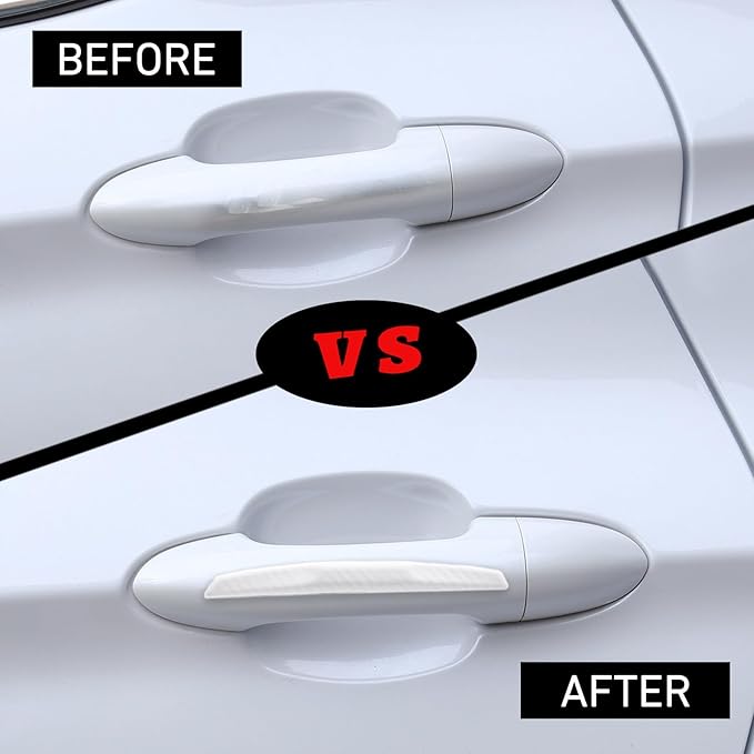 WORCAS 4Pcs Universal Car Door Edge Guards，Silicone Car Bumper Body Protector Trim Guard Auto Rearview Mirror Anti Collision Protector(White)