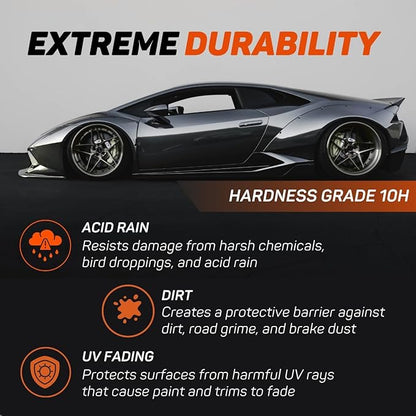 L’UXANI Graphene Ceramic Spray Coating | Advanced Graphene Technology | Professional Hydrophobic Top Coat for Cars, Motorcycles, RVs & Boats | Deep Gloss, Easy Application, Long-Lasting Protection