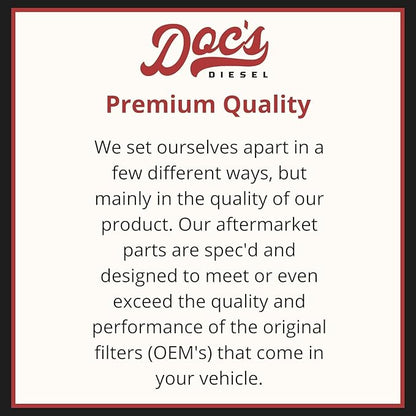 Doc's Diesel Fuel/Water Separator DGF410+DGF401 | Compatible with RAM 6.7L Cummins 2500, 3500, 4500, 5500 2013-2018 | Replaces 68157291AA, 68197867AA