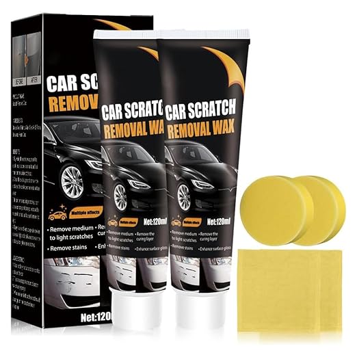 2025 New Scratch Remover for Vehicles, Car Scratch Repair Paste, Cars Paint Scratch Repair Polishing Wax with Wipe and Sponge, Car Paint Scratch Repair Kit for Deep Scratches on Various Vehicles (2)
