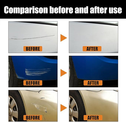 Wax Polishing Compound & Scratch Remover,Scratch Repair Wax for Car,Premium Car Scratch Remover Kit with Wipe & Sponge,White (Wax)