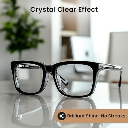 EVEO Eyeglass Cleaner Spray - Glasses Cleaner No Streaks Technology & Microfiber Cleaning Cloth - Glasses Cleaning Kit, Eye Glass Cleaners Spray Lens Cleaner - Screen & Eye Glasses Kit - 2 Pack