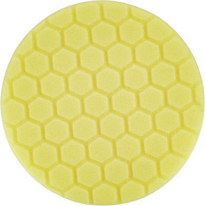 Chemical Guys BUFX_101HEX6 BUFX_101_HEX6 Hex-Logic Heavy Cutting Pad, Yellow (6.5 Inch Pad Made for 6 Inch Backing Plates), 1 Pad Included