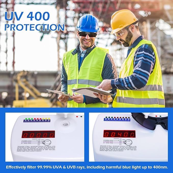 OXG 12 Pack Safety Glasses for Men Women, ANSI Z87.1 Work Glasses Scratch Impact Resistant Lens Protective Eyewear