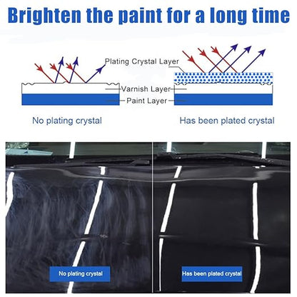 9H Nano Ceramic Coating for Cars, Anti-Scratch High Gloss Ceramic Coating Kit for Car Detailing, Glass, Wheel, Hydrophobic Long Lasting Protection,30ML