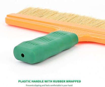 FOSHIO Brush Wrap Tool, 12" Professional Soft Boar Hair Bristle Car Detailing Brush with Rubber Handle for Vinyl Wrapping, Cleaning Interiors & Exteriors Car Wash Brush