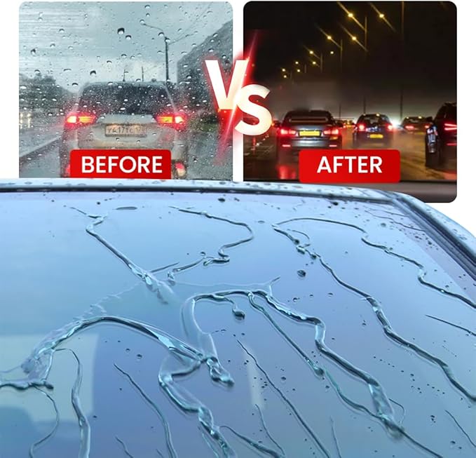 Automotive Oil Film Cleaning Brush, Car Glass Oil Film Cleaner Glass Cleaning Board Cleaning Wipe Windshield Cleaner, Glass Oil Film Remover for Windshield Improves Clarity Visibility (2, Red)