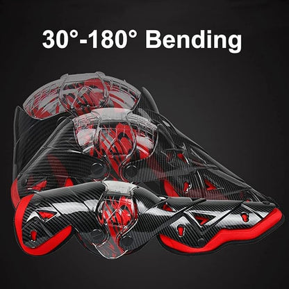 Tempsnow Knee and Shin Guards Motorcycle Protective Gear for Adults Hard Collision Avoidance Motocross Racing Knee Protector Shin Guards Motorbike Knee Guards Shin Protector
