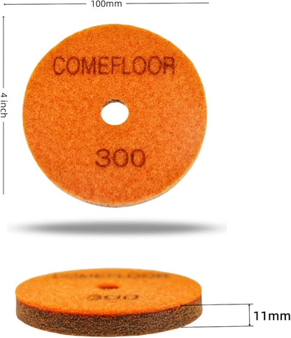 Sponge Fiber Polishing Pads for Marble Granite Stone Cleaning Buffing Wheel 4 Inch 7 PCS Set