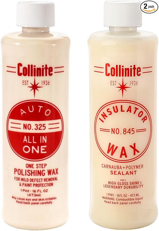 Collinite 325 Auto Cleaner Wax and 845 Insulator Wax Bundle