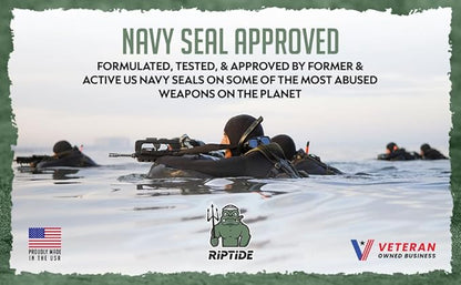Riptide Armory Advanced Gun Cleaner & Gun Oil Kit - Cleans, Lubes, Protects Targeted Long-Lasting Formula - Nano Coat Technology - Veteran Founded & Formulated by Former US Navy Seal