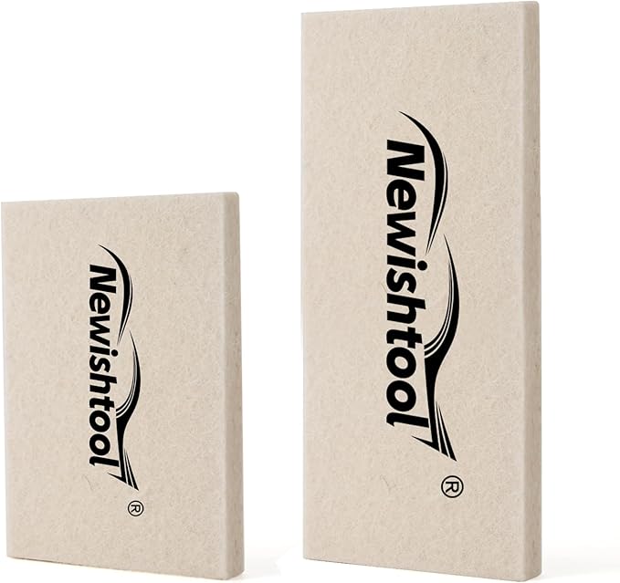 NEWISHTOOL Wool Felt Squeegee for Window Tinting, 2 Sizes Shrink Wool Squeegee, Scratch-Free Soft Window Tint Applicator