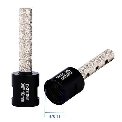 3/8" Tile Milling Bit, Diamond Finger Sander Drill Bit, to Enlarge Shape Holes Edges in Porcelain Ceramic Marble Granite Tiles, with 5/8-11 Thread to 3/8 Hex Shank fit Angle Grinders & Drills 10mm