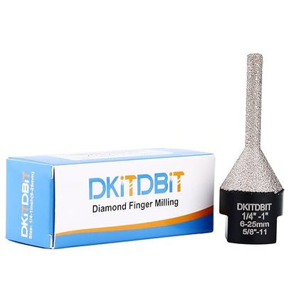 Tile Milling Chamfer Bit 1/4" - 1", Diamond Finger Sander Countersink Drill Bit, to Enlarge Bevel Edges & Holes in Porcelain Ceramic Granite Tiles, fit 5/8-11 Thread Angle Grinders, 6-25mm