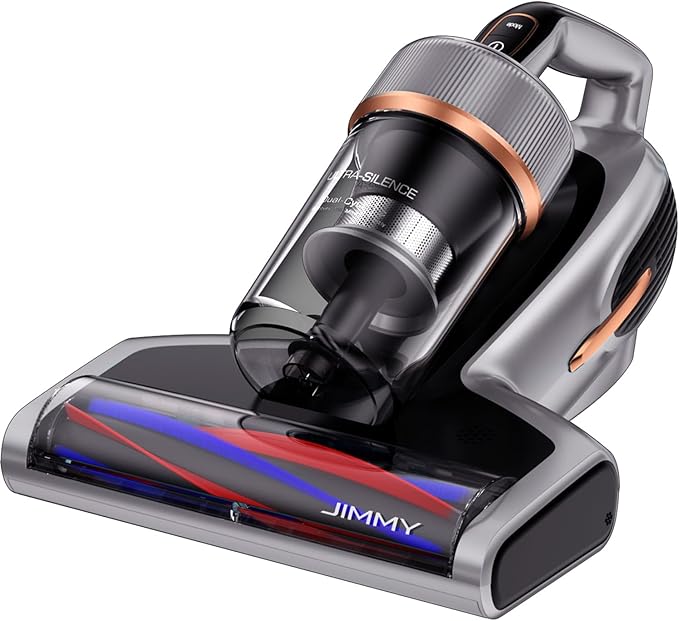Jimmy BX7 Pro Mattress Vacuum Cleaner, Bed Vacuum Cleaner with UV-C & Ultrasonic & 5s Quick Heating, 16Kpa Suction 480W Handheld Vacuums for Dust & Pet Hair with HEPA(Gray, Corded)