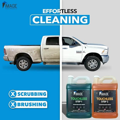 Image Wash Products® Touchless Car Wash Soap Kit | Foam Cannon & Pressure Washer Soap | No Scrub Truck & RV Wash | Heavy Duty Car Soap | Step 1 & 2 Touchless Wash System (128 Fl Oz With Foam Cannon)
