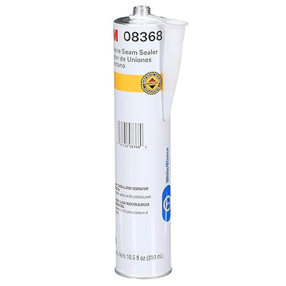 3M Urethane Seam Sealer, 08368, White Color, High Solids, Permanently Flexible, 310mL/10.5 fl oz Cartridge