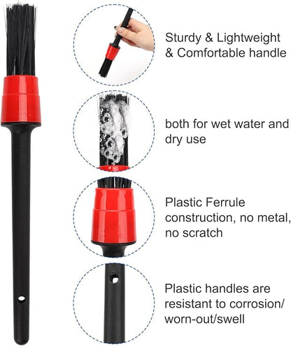Vidspl Car Interior Duster Detailing Brush Set Cleaning Gel Kit, Soft Microfiber Towels Dash Vent Dusting Car Slime Putty Detailing Brushes Accessories Tools for Car Decoration Auto Truck SUV RV