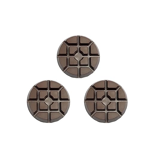 Concrete Floor Polishing Pucks Diamond Resin Disc for Terrazzo, Marble, Granite Floor, 3 Inch Hook and Loop Polishing Pad,400# 3PCS