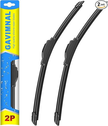 Gavimnal® 24"+18" Silicone Wiper Blades Replacement For Toyota Corolla 2002-2008 Chevrolet Blazer 2019-2025 GMC Terrain 2018-2025 Mazda CX5 13-16,All-Season Front Windshield Wiper Blades(Set of 2)