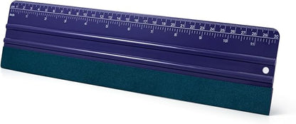 FOSHO Purple Felt Squeegee Vinyl Wrap Tool, Built-in Ruler 12"x3" Scratch-Free Vinyl Scraper for Sticker, Decal, Craft and Wallpaper Application Window Tint Tool