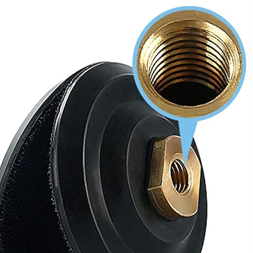 KEEYWOLT 4 Inch Polishing Backing Pad Rubber Backer for Diamond Polishing Pad Holder Hook and Loop Connector 5/8"-11 Thread