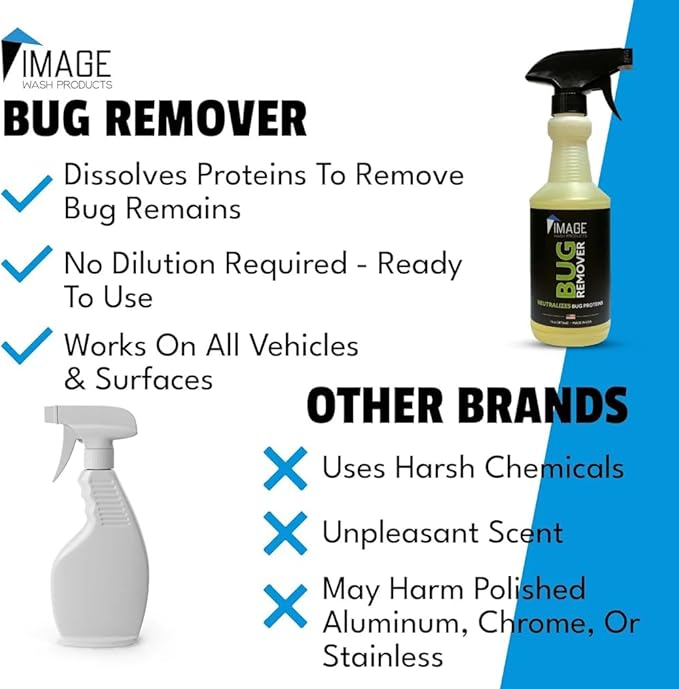 Image Wash Products Bug Remover – Best Bug Remover for Cars/Truck Exterior | Bug Cleaner for Vehicles, Car Bug Remover Spray, Bug Off Car Cleaner, Bug Wash for Cars (16 Fl Oz)