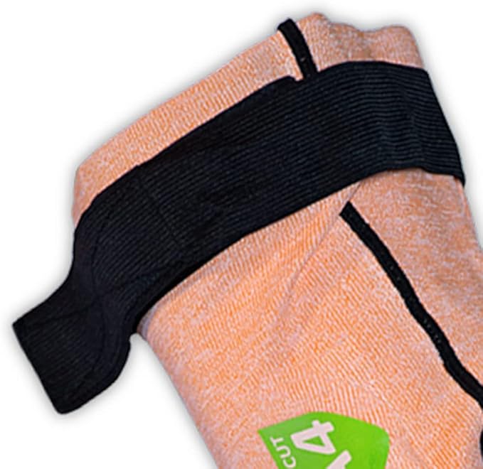 MAGID M-GARD DX Technology ANSI A4 Cut-Resistant Arm Sleeve with Thumb Slot, 6 Pair, 22” Length, Orange