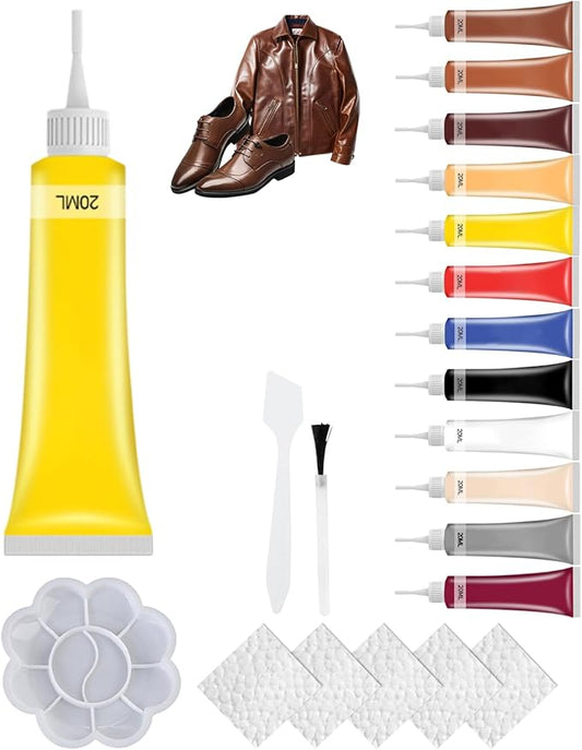 Advanced Leather Repair Gel, 2026 New Leather Repair Kit for Car Seat Vinyl Repair Kit, Professional Leather Repair Kit for Car Seat, Multifunctional Couch and Jacket Repair Kit (Yellow)