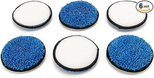 Autofiber U.F.O. Upholstery/Fabric Orbital Microfiber Pads - Pack of 6 (3 inch)