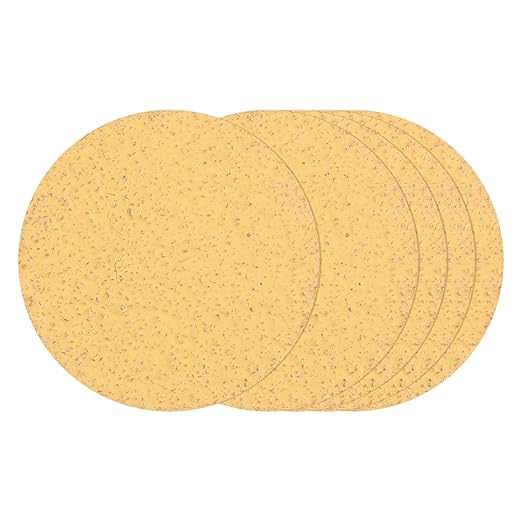 Kozelo 10 Pcs Sanding Discs 1 Inch 80 Grit Hook and Loop Random Orbital Sandpapers Suitable for Drywall Sander Wood Metal Furniture, Yellow