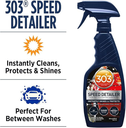 303 Automotive Speed Detailer - Instantly Shines & Protects, Perfect for in Between Washes, Provides Superior UV Protection, Helps to Repel Dust & Dirt, 32oz (30246CSR) Packaging May Vary