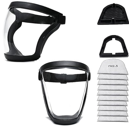 Full Face Shield for Adults Women Men（2 pack), Full Face Super Protective Shields, Adjustable reusable high-definition plastic face shield with Super Lightweight, High-Definition, Anti-Fog