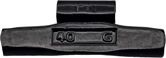 C-HORSE 100Pcs FN Series Clip on Wheel Weights Black Coated Assortment for Japanese Cars Hammer Type Rim Balancers, 35G, 40G, 50G, 60G, 25pcs for Each Size Fit for Steel Wheel (FN Style, 1.25-2)