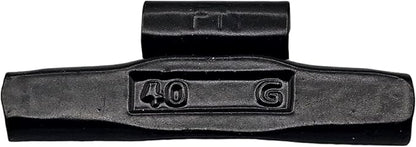 C-HORSE 100Pcs FN Series Clip on Wheel Weights Black Coated Assortment for Japanese Cars Hammer Type Rim Balancers, 35G, 40G, 50G, 60G, 25pcs for Each Size Fit for Steel Wheel (FN Style, 1.25-2)