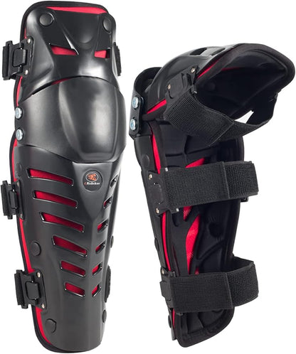 Motorcycle Knee Shin Guards, Long Leg Protection Crash Proof Motorcycle Knee Protection Bendable Adjustable MTB Knee Pads for Men Motocross Gear