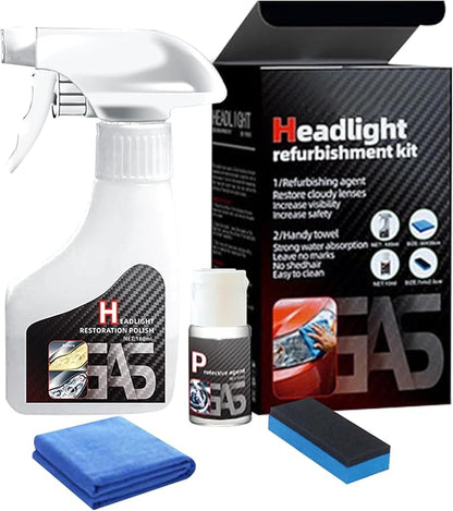 Nmoiat Headlight Restoration Kit, Automotive Headlight Cleaner Polishing Kits, Headlamp Repair Polisher Cleaning Kits Ceramic Coating Spray Head Light Restoring Kit for All Vehicle Types