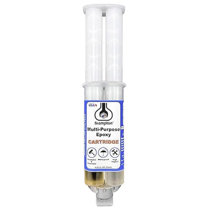 Brampton Multi-Purpose Epoxy, Quick 30-Minute Set, Waterproof 2-Part Epoxy Glue Kit for Tile, Metal, Ceramic, Glass, Wood, Stone, Strong Bonding, Sandable, Paintable Resin, Easy 1:1 Mix, 0.85 oz