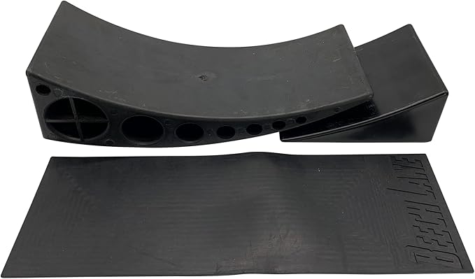 Beech Lane Camper Leveler 1 Pack - Precise Camper Leveling, Includes One Curved Leveler, One Chock, and One Rubber Grip Mat, Heavy Duty Leveler Works for Campers Up to 35,000 LBs, Patented
