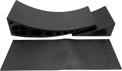 Beech Lane Camper Leveler 1 Pack - Precise Camper Leveling, Includes One Curved Leveler, One Chock, and One Rubber Grip Mat, Heavy Duty Leveler Works for Campers Up to 35,000 LBs, Patented