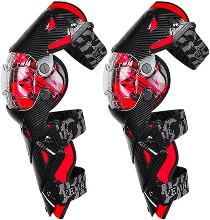Tempsnow Knee and Shin Guards Motorcycle Protective Gear for Adults Hard Collision Avoidance Motocross Racing Knee Protector Shin Guards Motorbike Knee Guards Shin Protector