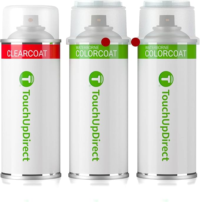 TouchUpDirect D4 Rapid Red Metallic Tinted Tricoat Compatible with Ford Exact Match Touch Up Paint Aerosol - Essential Kit