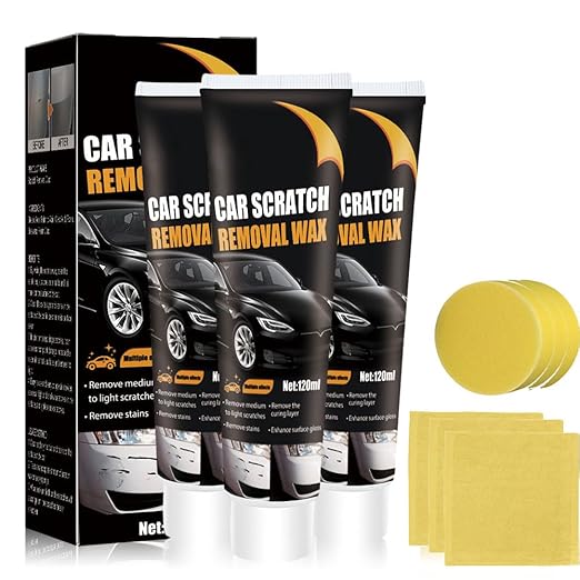 Scratch Remover for Vehicles, 2026 New Car Scratch Repair Paste Car Scratch Remover Car Polishing Wax Scratchs Remover with Wipe and Sponge Cars Paint Scratchs Repair Kit for Deep Scratches (3)