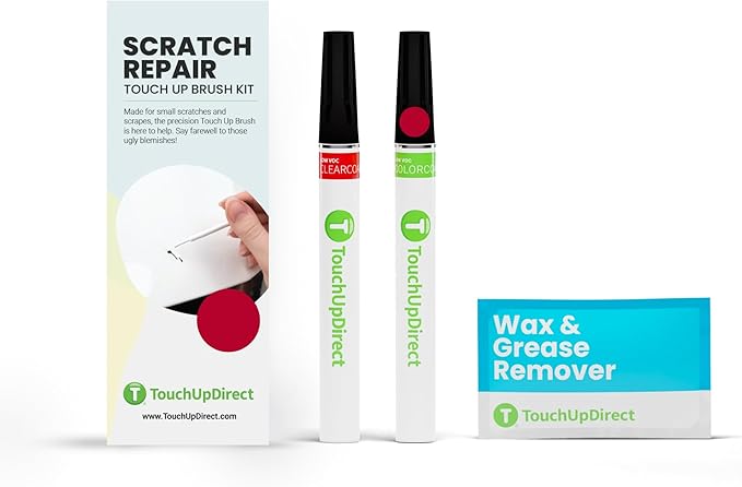 TouchUpDirect EA Hot Pepper Red Metallic Compatible with Ford Exact Match Scratch Repair Touch Up Paint - Brush Kit
