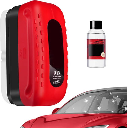 Auiepet Car Glass Oil Film Cleaner, 2026 New Automotive Oil Film Cleaning Brush for Car Windows, Cars Window Glasses Cleaning Boar with Extra Cleaner, Universal Anti-Rain Fog Glass Brush (1)