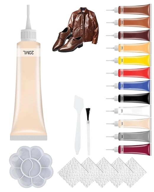 2026 New Advanced Leather Repair Gel, Vinyl Repair Kit for Car Seat, Professional Leather Repair Gel for Furniture, Multifunctional Couch and Jacket Repairs Kit (Beige)