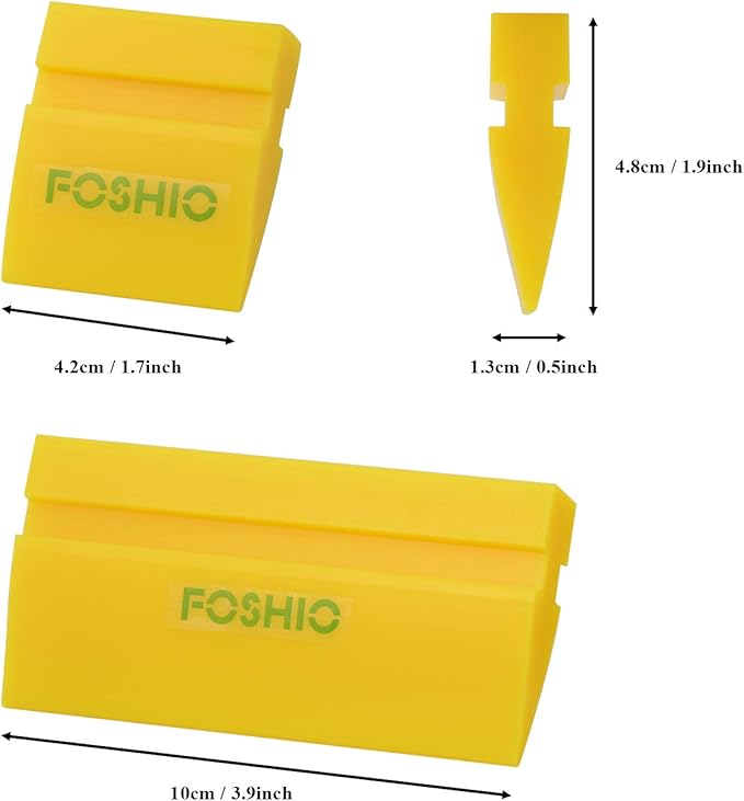 FOSHIO Mini Squeegee Window Film Tools,Rubber Squeegee Water Blade Decal Wrap Applicator Car Home Tint