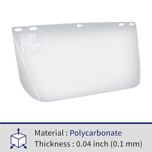 Blue Eagle Faceshield Replacement Visors (FC48N) | Clear | Edgeless | High Impact Extrusion-grade Polycarbonate | 3 PCS