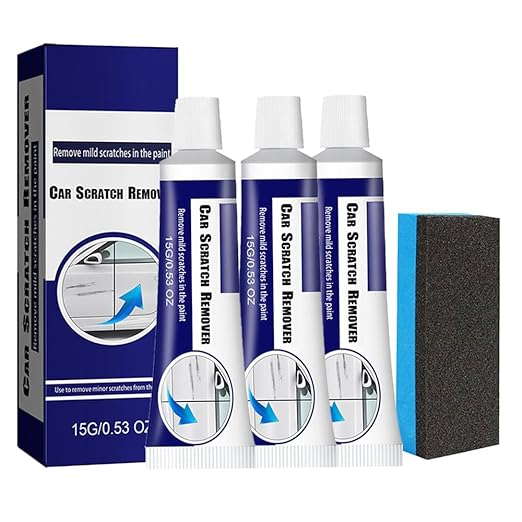 Car Scratch Remover, 2025 New Scratch Remover for Vehicles, Car Scratch Repair Paste, Car Scratch Remover Kit with Wipe Sponge, Car Polishing Wax for Vehicles Deep Scratches (3Set)